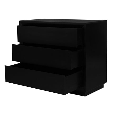 Oslo 3 Drawer Chest of Drawers (Black)