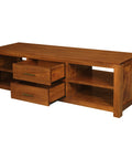Paris 2 Middle Drawer Entertainment Unit (Light Pecan)