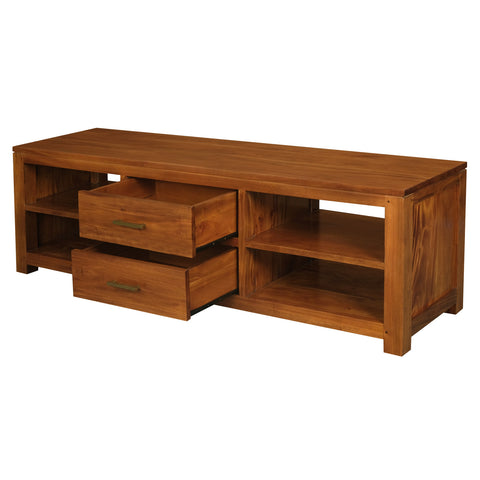 Paris 2 Middle Drawer Entertainment Unit (Light Pecan)