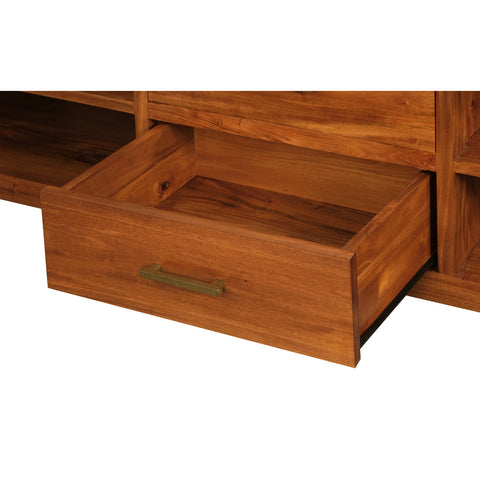 Paris 2 Middle Drawer Entertainment Unit (Light Pecan)