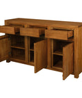 Amsterdam 3 Door 3 Drawer Buffet (Light Pecan)