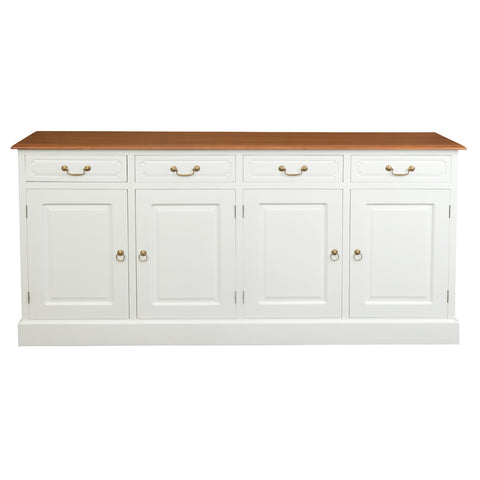 Tasmania 4 Door 4 Drawer Buffet (White Caramel)