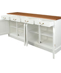 Tasmania 4 Door 4 Drawer Buffet (White Caramel)