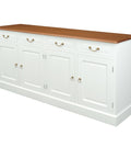 Tasmania 4 Door 4 Drawer Buffet (White Caramel)