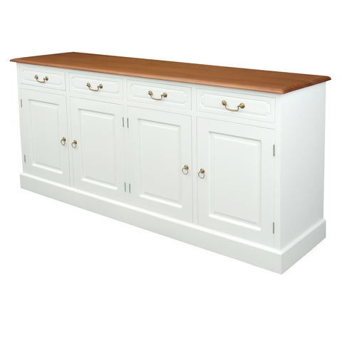Tasmania 4 Door 4 Drawer Buffet (White Caramel)