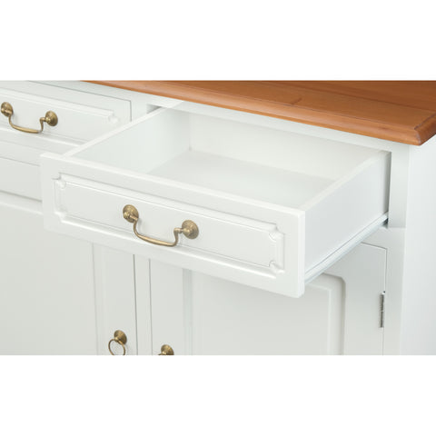 Tasmania 4 Door 4 Drawer Buffet (White Caramel)
