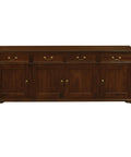 Queen Ann 4 Door 4 Drawer Buffet (Mahogany)