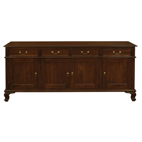 Queen Ann 4 Door 4 Drawer Buffet (Mahogany)