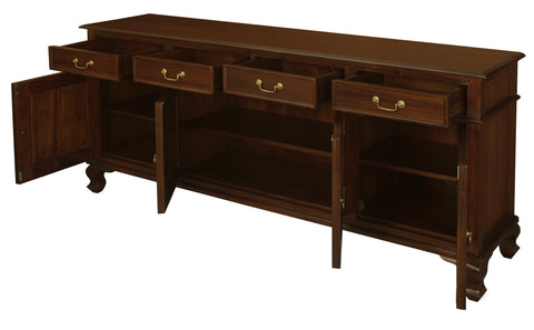 Queen Ann 4 Door 4 Drawer Buffet