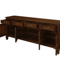 Queen Ann 4 Door 4 Drawer Buffet (Mahogany)