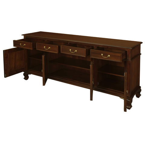 Queen Ann 4 Door 4 Drawer Buffet (Mahogany)