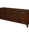 Queen Ann 4 Door 4 Drawer Buffet (Mahogany)