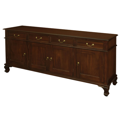 Queen Ann 4 Door 4 Drawer Buffet (Mahogany)