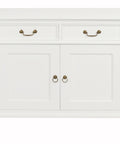 Queen Ann 4 Door 4 Drawer Buffet (White)