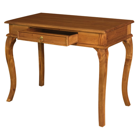 Queen Anne 1 Drawer Sofa Table (Light Pecan)