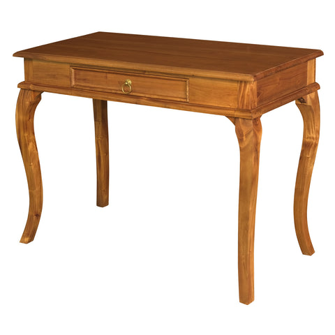 Queen Anne 1 Drawer Sofa Table (Light Pecan)