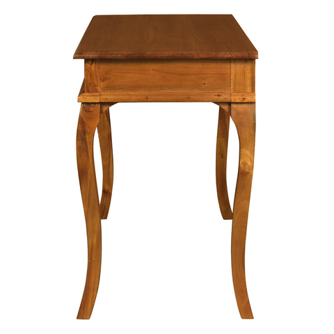 Queen Anne 1 Drawer Sofa Table (Light Pecan)