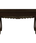 Jepara 2 Drawer Carved Sofa/Hall Table (Chocolate)