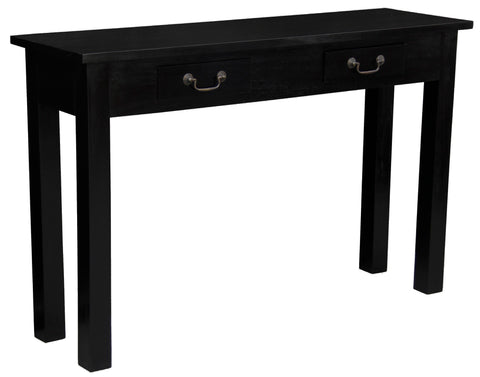 Tasmania 2 Drawer Straight Leg Sofa/Hall Table (Black)