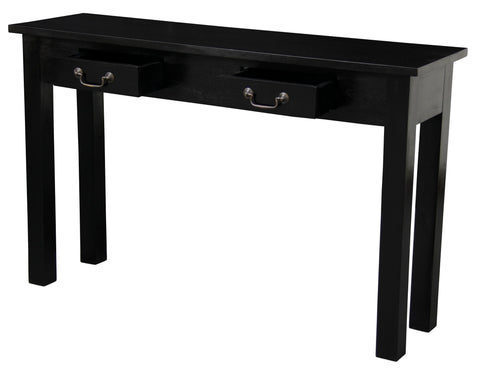 Tasmania 2 Drawer Straight Leg Sofa/Hall Table (Black)