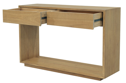 Oscar 2 Drawer Solid White Cedar Sofa Table