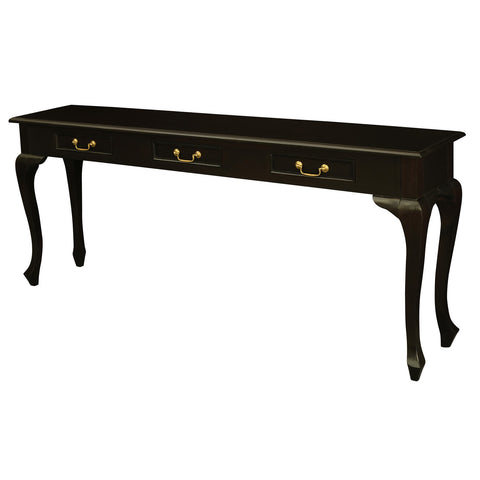 Queen Ann 3 Drawer Sofa Table