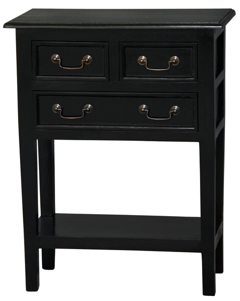 Tasmania 3 Drawer Sofa Table (Black)