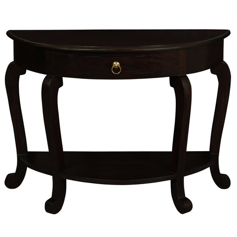 Cabriol Leg 1 Drawer Half Round Sofa Table