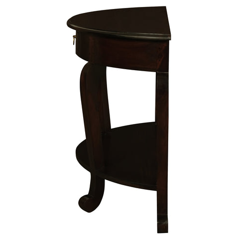 Cabriol Leg 1 Drawer Half Round Sofa Table