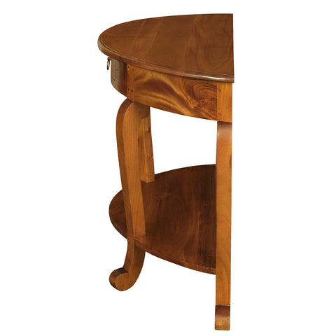 Cabriol Leg 1 Drawer Half Round Sofa Table