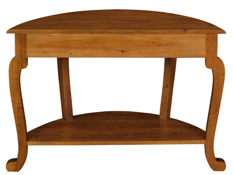 Cabriol Leg 1 Drawer Half Round Sofa Table