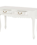 Jepara 2 Drawer Carved Sofa/Hall Table (White)