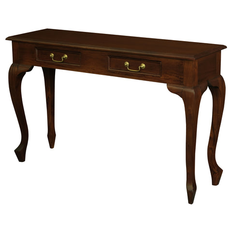 Queen Anne 2 Drawer Sofa Table