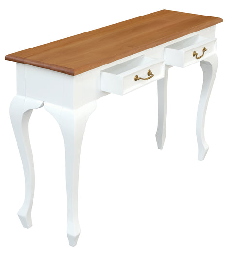 Queen Anne 2 Drawer Sofa Table