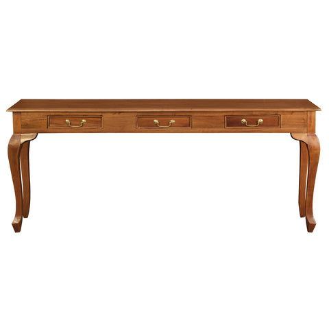 Queen Ann 3 Drawer Sofa Table