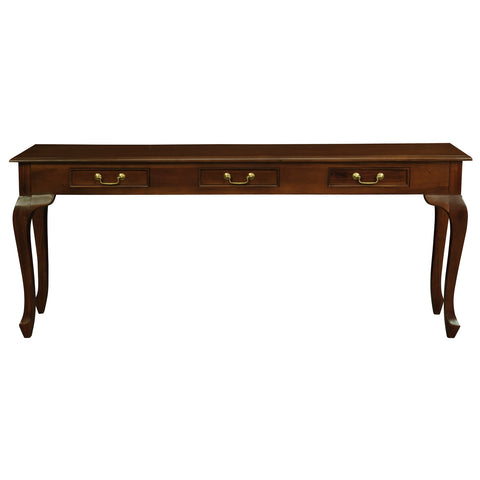 Queen Ann 3 Drawer Sofa Table