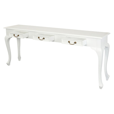 Queen Ann 3 Drawer Sofa Table