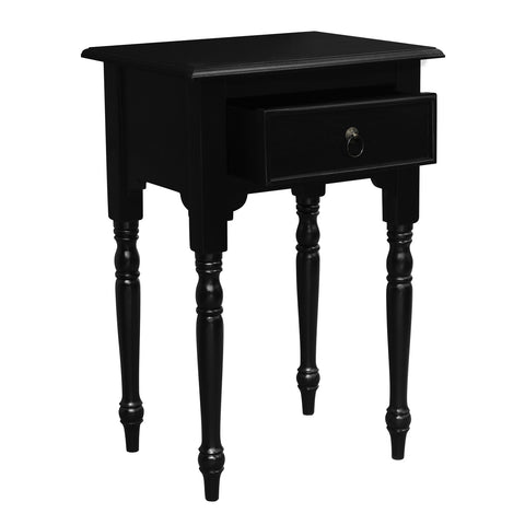 Huntely 1-Drawer Turn Leg Side Table