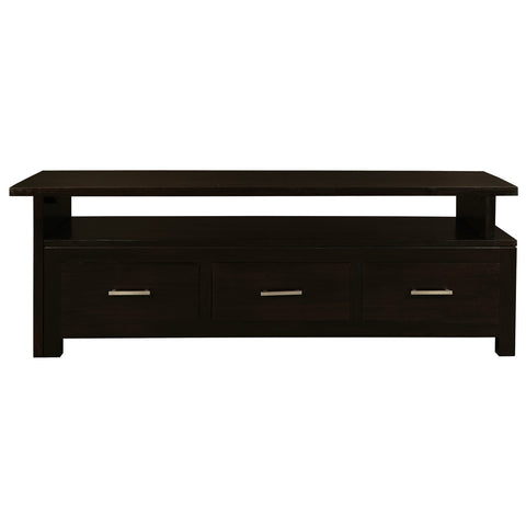Paris/Milan 3 Drawer Extendable Entertainment Unit (Chocolate)