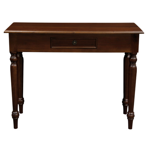 Clara 1 Drawer Turn Leg Console Table (Mahogany)