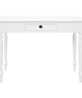 Clara 1 Drawer Turn Leg Console Table (White)