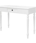 Clara 1 Drawer Turn Leg Console Table (White)
