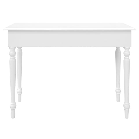 Clara 1 Drawer Turn Leg Console Table (White)