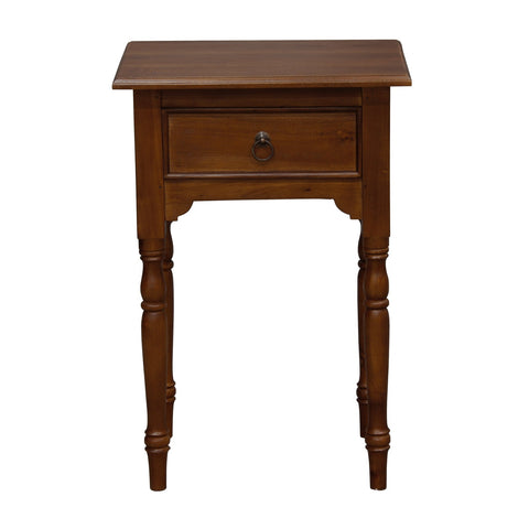 Huntely 1-Drawer Turn Leg Side Table