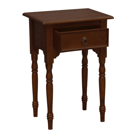Huntely 1-Drawer Turn Leg Side Table