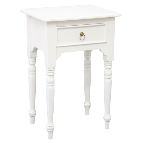 Huntely 1-Drawer Turn Leg Side Table