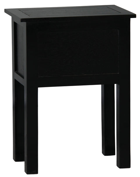 Noir 2 Drawer Lamp Table (Black)